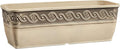 Classic Home and Garden Corinthian Trough Planter, 10", Ivory Ash