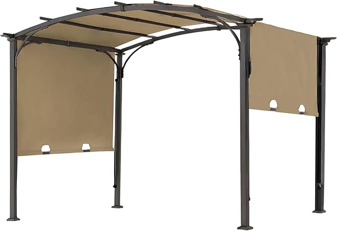 85''x 208'' Universal Doubleton Steel Pergola Replacement Cover for Pergola L-PG080PST, (Khaki)