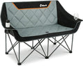 EMERIT Oversized Fully Padded Camping Chair, Heavy Duty 650LB Folding Camping Loveseat, Quad Fold Double Camping Couch with Cup Holders & Carry Bag for Outdoor, Lawn, Sports Events | HIgh Back, Rip resistance, Extra Wide Design, Cross-bracing Hubs, Eas...