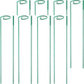 8 Pack Plant Stakes,Plant Support Stakes for Two Sizes(16 or 32 Inches),Plant Stakes for Outdoor Plants,Garden Flower,Tomato(Green)