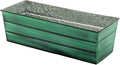 Achla Designs Galvanized Window Flower Box Planter-Green-Medium (24" L x 9.5" W x 7.5" H)