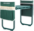 FEED GARDEN Garden Kneeler and Seat, Upgraded Foldable Gardening Stool with 10.23" Wide Kneeling Pad, Heavy Duty Gardening Bench Chair with 2 Tool Pouches, Gardening Gifts for Seniors Mom Women Men