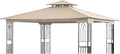 SCOCANOPY Replacement Gazebo Canopy for 10 x 12 Regency II Patio Gazebo Model L-GZ798PST,A101004104,A101004105,(Light Beige)
