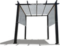 Universal Pergola Replacement Canopy Shade Cover with Breathable HDPE Fabric & Rod Pockets for 10 x 10 FT Pergola, Canopy Size: 192'' L x 106'' W (Light Grey)