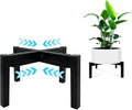 Heavy Duty Adjustable Metal Plant Stand for 10"-16" Plant Pot – Indoor & Outdoor (Black, 1 Pack)