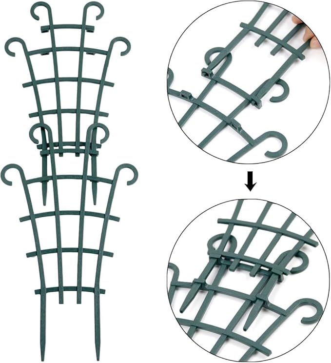 6PCS Trellis for Potted Plants, Stackable Indoor Plant Trellis for Climbing Plants Outdoor for Vine Ivy Hoya Houseplants Flower Plant Support
