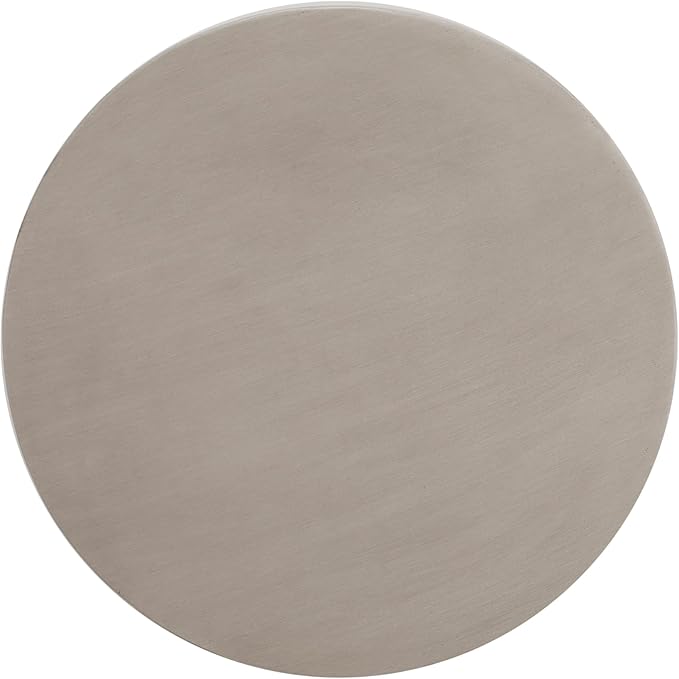 Christopher Knight Home Outdoor Round Side Table, U-Shaped Patio Garden Stool Coffee End Table,Decorative Accent Table for Patio,or Balcony,Lightweight Concrete Material,Light Gray