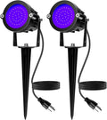Elenora Halloween Spotlights Outdoor, 15W LED Black Light/Blacklight for Glow Party Body Paint Fluorescent Poster, 110V Plug-in Spot Light IP65 Waterproof Landscape Lighting for Yard Garden, 2 Pack