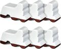 Kigeli 6 Pcs Resin Garden Pot Feet for Outdoor Planters 3 Inch Long 1.5 Inch Tall Flower Handmade Elevator Plant Feet Frost Proof Lifter for 14-20 in Pot (White)