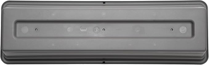 Bloem Dura Cotta Window Box Planter: 24" - Charcoal - with Tray, Weatherproof Resin Box, Removable Tray for Indoor & Outdoor Use, Gardening, 3 Gallon Capacity