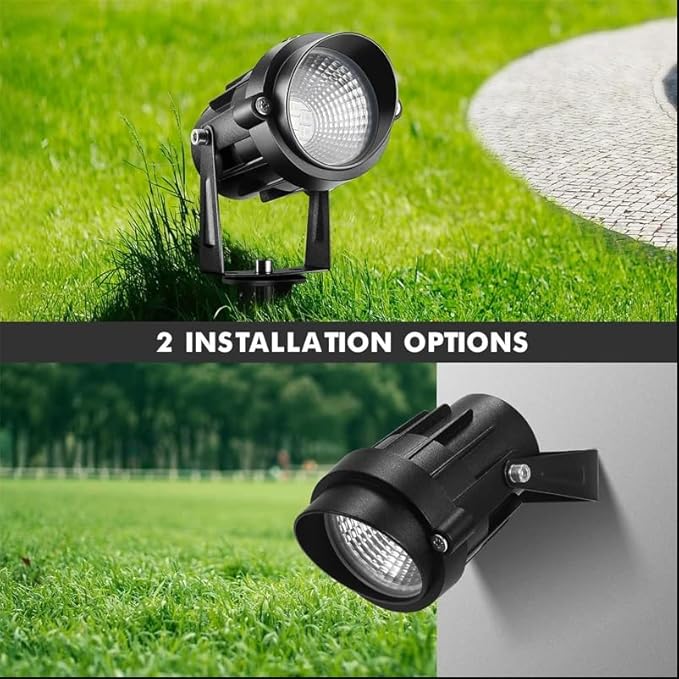 Halloween Christmas Outdoor Spotlights Green Landscape Lights Outdoor Spotlight,2 Pack 110v Plug-in Outdoor Waterproof Green Halloween Christmas Spotlights for Garden Pathway Tree Yard
