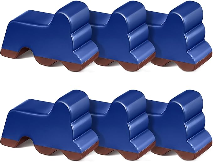 Kigeli 6 Pcs Resin Garden Pot Feet for Outdoor Planters 3 Inch Long 1.5 Inch Tall Flower Handmade Elevator Plant Feet Frost Proof Lifter for 14-20 in Pot(Royal Blue)
