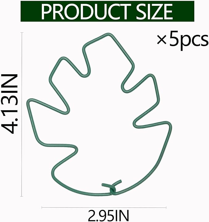 Monstera Plant Stem Support - 4.13 x 2.95 Inches 5 Pack Durable Leaf Holder for Climbing Plants, Ideal for Monstera & Vining Plants, Elegant Design for Plant Lovers
