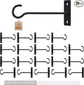 Plant Hooks 20Pack Hanging Plant Bracket 6in Metal Plant Hanger Decorative Plant Hook Black