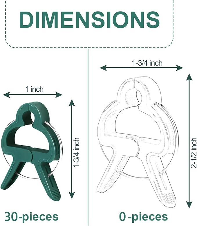 30 Pcs trumpet 1 inch Plant Support Clips,Flower and Vine,Garden Tomato Plant Support Clips for Supporting Stems,Vines Grow Upright Climbing,Tool for Straightening,Tomato Cage,Trellis.