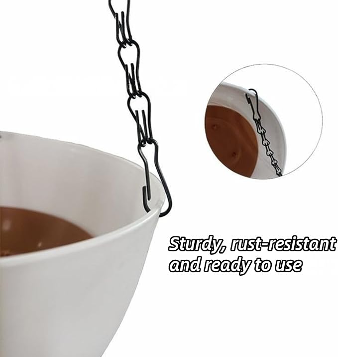 20 Inch Hanging Baskets Chain, Hanging Chains with Hooks Flower Pot Chain Replacement Plant Hangers for Planters, Bird Feeders and Lanterns (Classic, 4)
