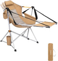 KingCamp Hammock Chair with Footrest – Heavy Duty Swinging Rocking Camping Chairs for Adults up to 400lbs, Folding Portable Oversized Rocker with Cup Holder & Pillow for Outdoor Beach Lawn RV Sports