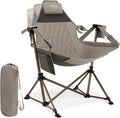 TIMBER RIDGE Hammock Camping Chair, Oversized Swinging Chair for Outdoor Lawn, Backyard and Patio, Supports 400lbs, Tan