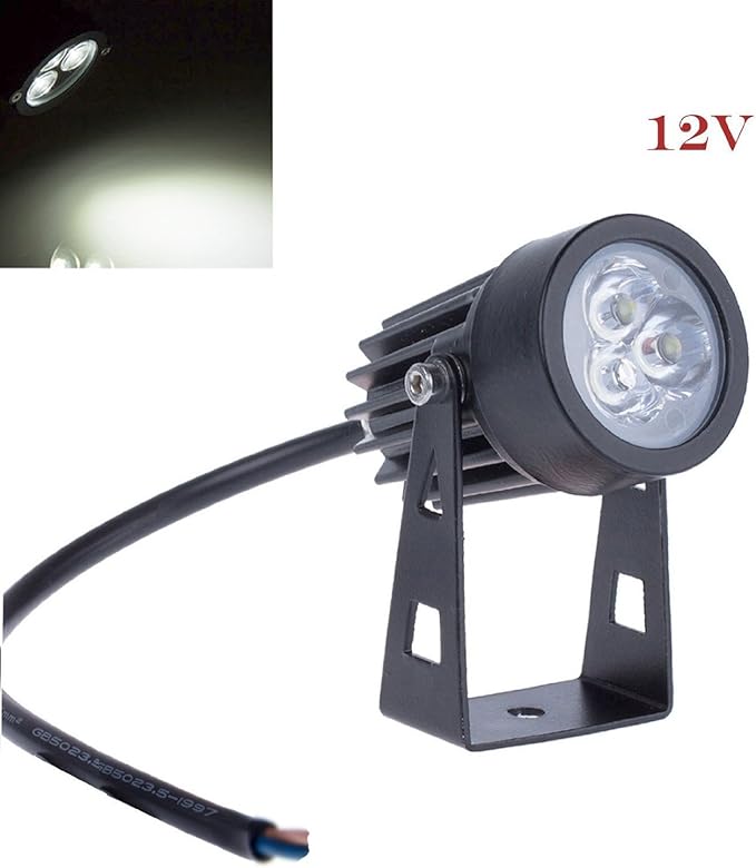 LemonBest® Outdoor LED Landscape Up Down Light Spotlight Low Voltage 12V for Yard Step Lawn Lighting (Cool White)