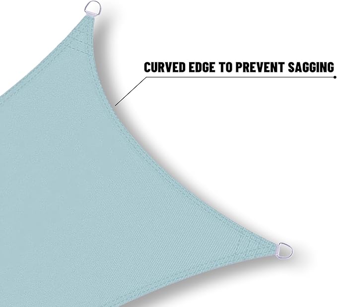 SUNNY GUARD Waterproof Sun Shade Sail 10' x 13' Sky Blue Rectangle UV Block Sunshade for Backyard Yard Deck Patio Garden Outdoor Activities and Facility(We Make Custom Size)