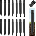 15 Pcs 8.25 Inch ABS Plastic Ground Spikes for Solar Torch Lights, Black Replacement Stakes for Garden Pathway Markers