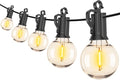 Brightown Outdoor String Lights, 100FT 100+2 G40 Bulbs Shatterproof Patio Lights, IP65 Waterproof Dimmable Hanging Connectable Globe LED Outdoor Lights for Backyard, Bistro, Porch, Deck, Balcony