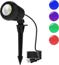Spotlight Outdoor – 120V Plug-In, 6500K Cool White LED Landscape Lighting with RGB Purple 4 Color Lenses for Yard, Garden, Lawn & Tree Decor on Holidays&Everyday, IP67 Waterproof (1 Pack,Black)