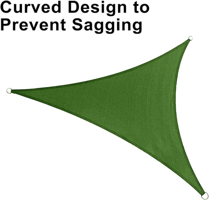 LOVE STORY Custom Size 8'x8'x8' Piquant Green Sun Shade Sail Triangle Sunshade Fabric Awning Canopy for Patio Backyard Carport Pergola (Customized)