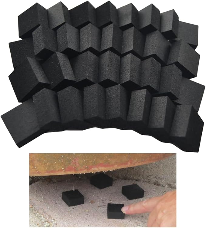 (Standard Size -32 Pack) - Invisible Pot Feet to Elevate up to 8 Flower Plant Planters or Statues | Perfect for Patios, Decks, Gardens, and Greenhouses - Made in the USA