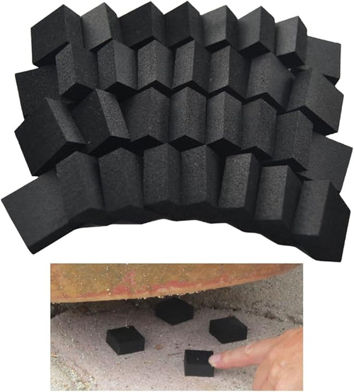(Standard Size -32 Pack) - Invisible Pot Feet to Elevate up to 8 Flower Plant Planters or Statues | Perfect for Patios, Decks, Gardens, and Greenhouses - Made in the USA