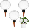 3 Pack Self Watering Globes for Indoor Plant Plastic Water Bulbs 17.5 oz Automatic Watering Planter Insert Top Fill with Slow Release Control Plants Watering Devices System, Water Spikes Stakes