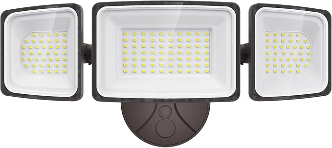 Onforu 130W Flood Lights Outdoor, 13000LM Brightness LED Light Outside, IP65 Waterproof LED Exterior Floodlight with 3 Adjustable Heads, 6500K White Outdoor Security Light for Yard Garage Eave