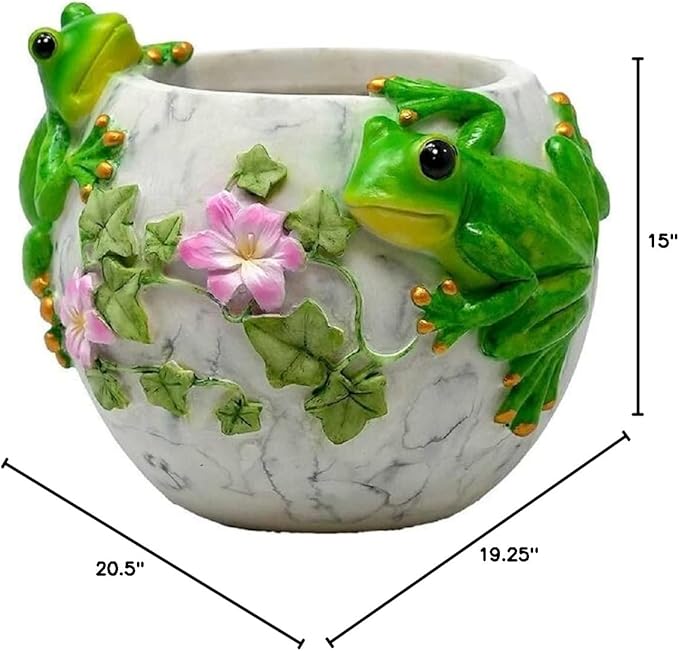 Spoontiques Frogs Flower Pot, Home Décor, Tabletop Decoration, Vase Window Décor, Indoor Outdoor Décor