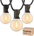 RTTY Classic Series Outdoor String Lights 50 FT Globe LED Patio Lights with G40 Plastic Bulbs,Waterproof Shatterproof Dimmable Connectable Hanging for Backyard Porch Balcony Party Cafe Deck Decor
