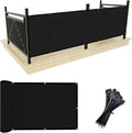 UPGRADE Privacy Screen 3' x 10' Fence Commercial Shade Cover with Brass Grommets Heavy Duty Perfect for Outdoor Back Yard, Black, Customizable