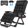 Suteck Oversized Zero Gravity Chair,29In XL Lounge Chair w/Removable Cushion&Headrest, Reclining Camping Chair w/Upgraded Lock and Footrest, Reclining Patio Chairs Recliner for Indoor Outdoor