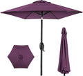 Best Choice Products 7.5ft Heavy-Duty Round Outdoor Market Table Patio Umbrella w/Steel Pole, Push Button Tilt, Easy Crank Lift - Amethyst Purple