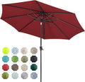 Tempera Patio Market Outdoor Table Umbrella with Auto Tilt and Crank, Large Sun Umbrella with Sturdy Pole & Fade Resistant Canopy, Easy to Set