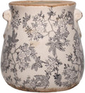 Rustic Farmhouse Ceramic Flower Pots, Vintage Antique Planters & Vase with Drainage Hole for Indoor/Outdoor, Handmade Crackle Glaze Terracotta Pottery Decor for Home Kitchen Office, Gardening Gifts
