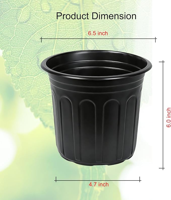 60-Packs 1 Gallon-S Flexible Plastic Plant Nursery Pots with 10 Pcs Plant Labels, Thickened Soft Seed Starting Container for Seedlings, Vegetables, Succulents and Cuttings