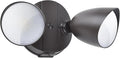 LUTEC 3500 Lumen 32 Watt 28 LED Dual-Head Floodlight Outdoor, Full Metal Design, Waterproof Exterior Security Wall Light for Patio, Garden, Yard-Brown