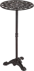 OwnMy Cast Iron Tall Plant Stand Heavy Duty Vintage Flower Pot Holder Stand, Decorative Round Potted Plant Holder Rack, Indoor Outdoor Metal Plant Holder Wrought Iron Large Plant Stand for Home Garden