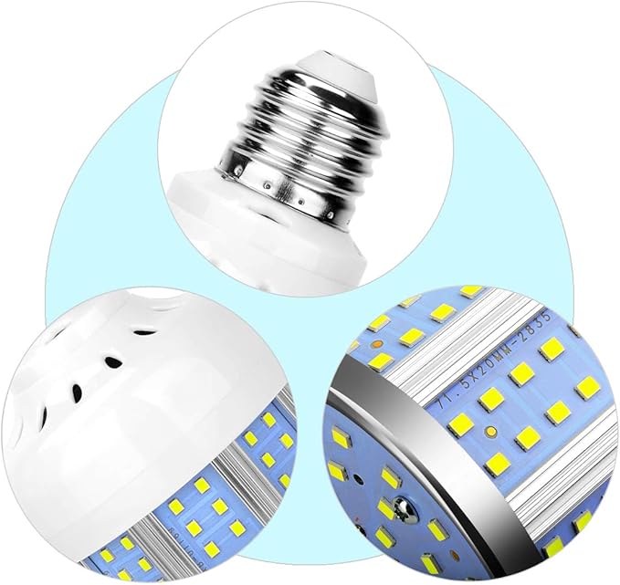 2 Pack 280W Equivalent LED Corn Light Bulb, 4000 Lumen 6500K Cool White Daylight 40W LED Corn Lamp,E26/E27 Medium Base,for Indoor Outdoor Warehouse Garage Basement Backyard Factory Barn and Many Area