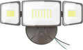 Onforu 75W Flood Lights Outdoor, 7000LM Brightness Security Lights Switch Controlled, 3 Adjustable Heads, IP65 Waterproof, 6500K Wall Mount Exterior LED Flood Light