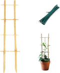 Bamboo Trellis, 16in Ladder-Shaped Trellis for Potted Plants, 3 Pack for Climbing Plants Indoor
