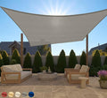 GORILLA GRIP Heavy Duty Sun Shade, UV Protection Fade Tear and Rust Resistant Rectangle Sunshade Canopy, Curved Edges Blocks Sunlight, Breathable Sail, Outdoor Patio, Lawn Garden 10x13 FT Gray