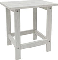 Adirondack Side Table - HDPS Weather Resistant, End Table for Patio, Pool, Deck, Porch, Indoor/Outdoor Use, White