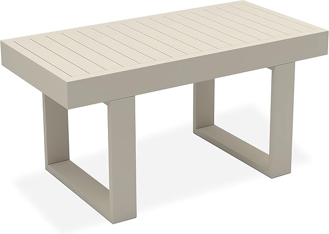 Milliard Outdoor Sofa Patio Furniture Set, Modern Wood Couch with Cushions and Coffee Table, 74 Inch (Grey)