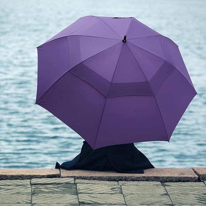 G4Free 47/54/62/68/72 Inch Automatic Open Golf Umbrella Oversize Extra Large Double Canopy Vented Windproof Waterproof Stick Umbrellas