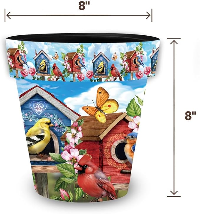 Briarwood Lane Floral Birdhouses Small Planter